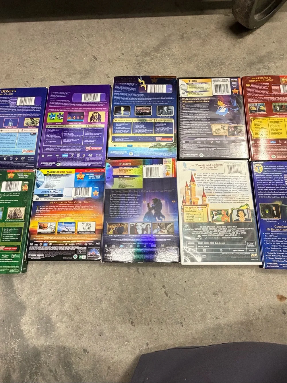 Disney DVD Blu-Ray Lot 10 Platinum Diamond Editions Slipcovers Classics
